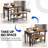 43.3” Dining Table Set for 4 with LED Lights & USB-C Outlet, Modern Kitchen Table with Bench & 2 Chairs, Rectangular Metal Frame Dining Furniture for Small Spaces & Apartments-883193218