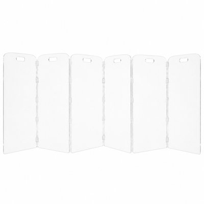 Modern Foldable Clear Acrylic Pet Gate, Freestanding Dog Barrier with Multiple Panels
