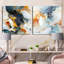 Hastings - Ensemble de 2 collages abstraits carrés-101858051-101858047