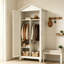 Armoire de rangement d'outils haute en métal avec panneau perforé et tablettes