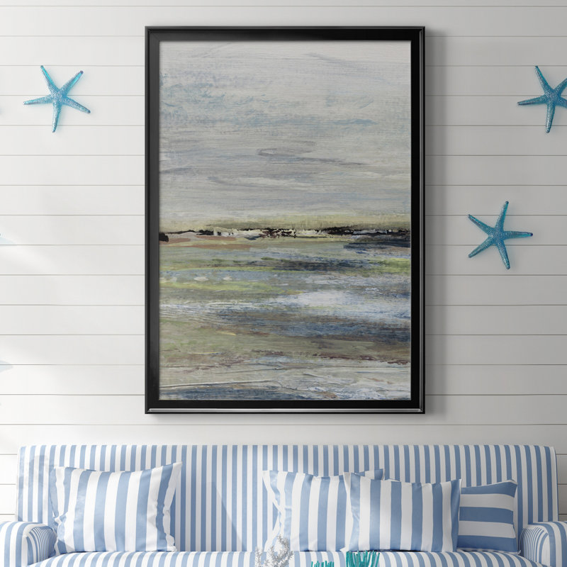 Wetlands I - Peinture sur toile encadrée, Cadre noir, H 18,5 po x l 24,5 po x P 1,5 po