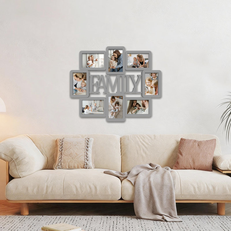 Pourteau 8 Opening Family Picture Frame, Ash