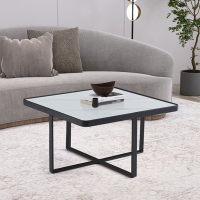 Table basse carrée à pieds croisés Blaik