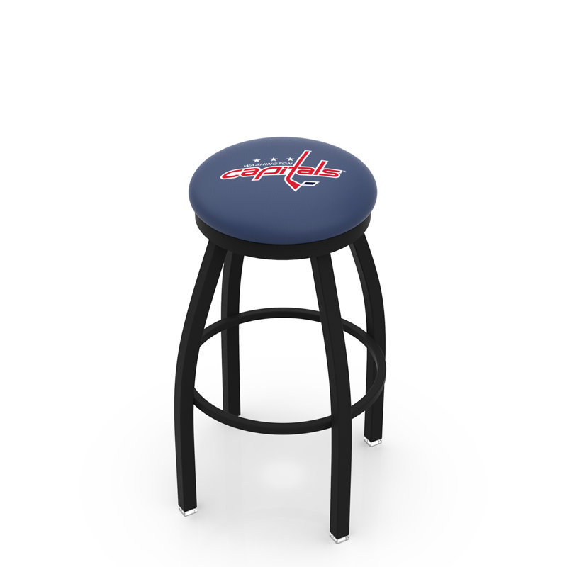 Tabouret tournant 25 "avec coussin NHL, Noir froissé, Noir froissé, Washington Capitals