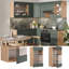 Glass Cabinet Anthracite/Green, Country House Style-1484832818