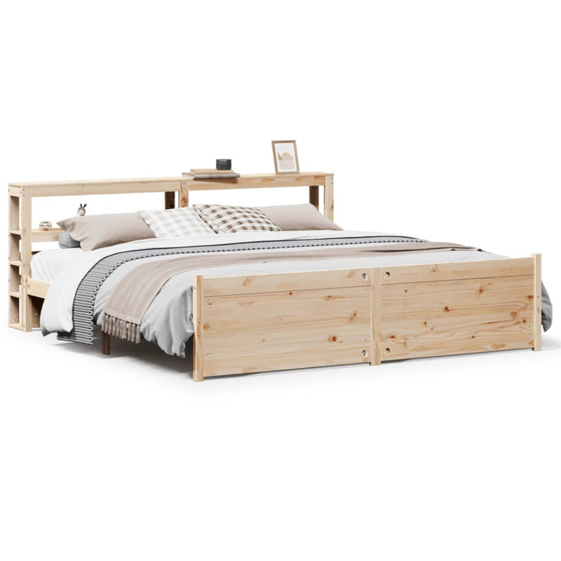Bed Frame With Headboard Without Mattress, 200 x 200cm