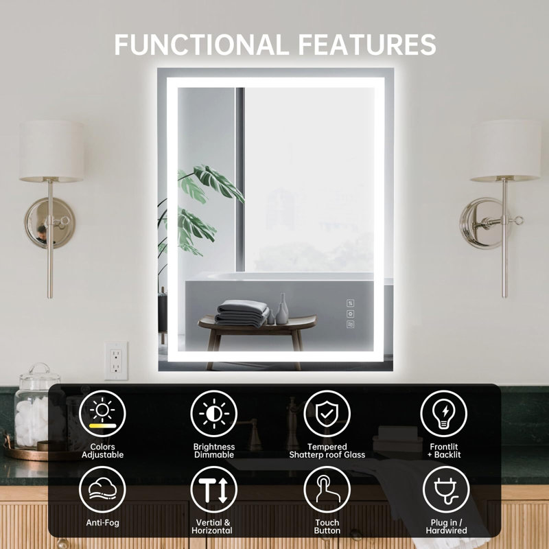 Gulesta Rectangle Wall Mirror, 35" x 30"