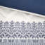 Ensemble d'édredon en coton 3 pièces avec capitonnage en chenille bleu marine double / grand-119922183-119922184