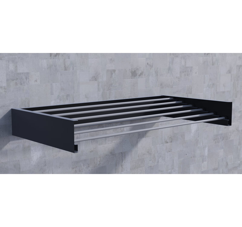 Metal Wall Mounted Laundry Room Organizer, Gray