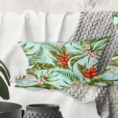Coussin tropical imprimé tropical Mid-Century