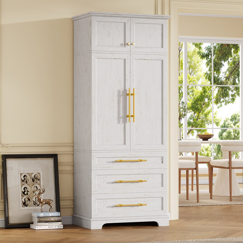 Armoire de cuisine, armoire polyvalente pour la cuisine, la salle à manger et la salle de bain, Blanc
