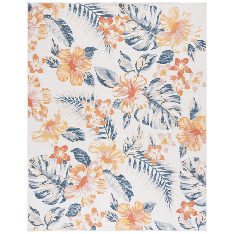 Talence Sunrise Performance Floral Indoor/Outdoor Area Rug, Rectangle 8' x 10'