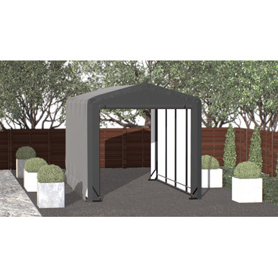 ShelterTube Wind and Snow-Load Rated Garage, 10x18x10 Grey