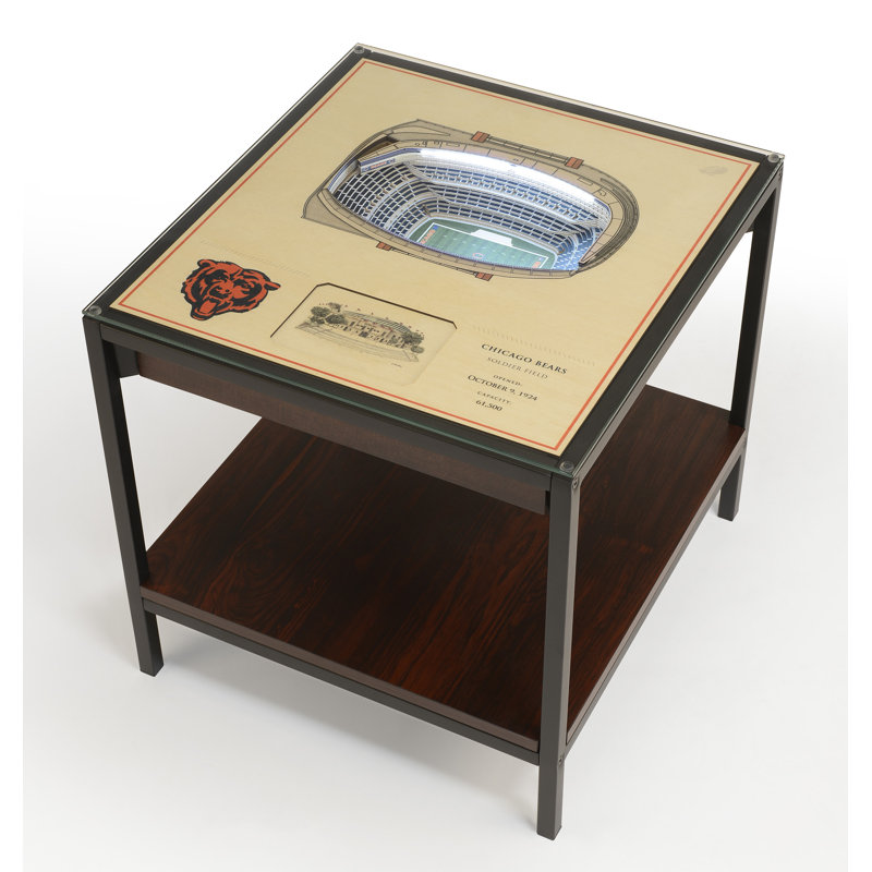 Husik NFL 25-Layer StadiumViews Lighted End Table, Chicago Bears