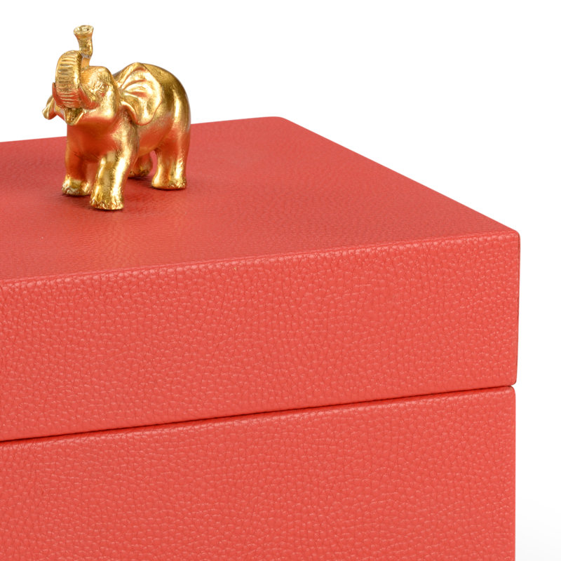 Pam Cain Decorative Box, Red