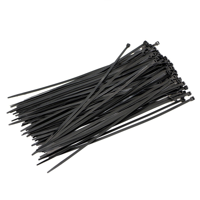 Attaches à fermeture à glissière en plastique de 12 po avec attaches en plastique et en nylon (ensemble de 1000, Noir