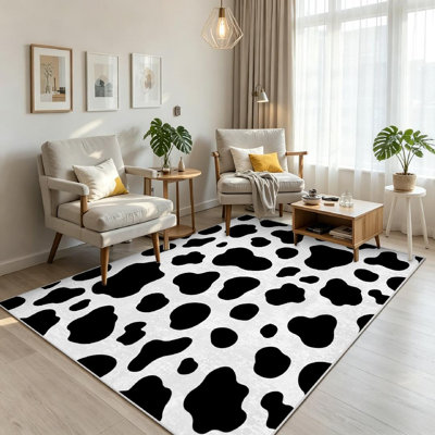 Tapis noir lavable à la machine