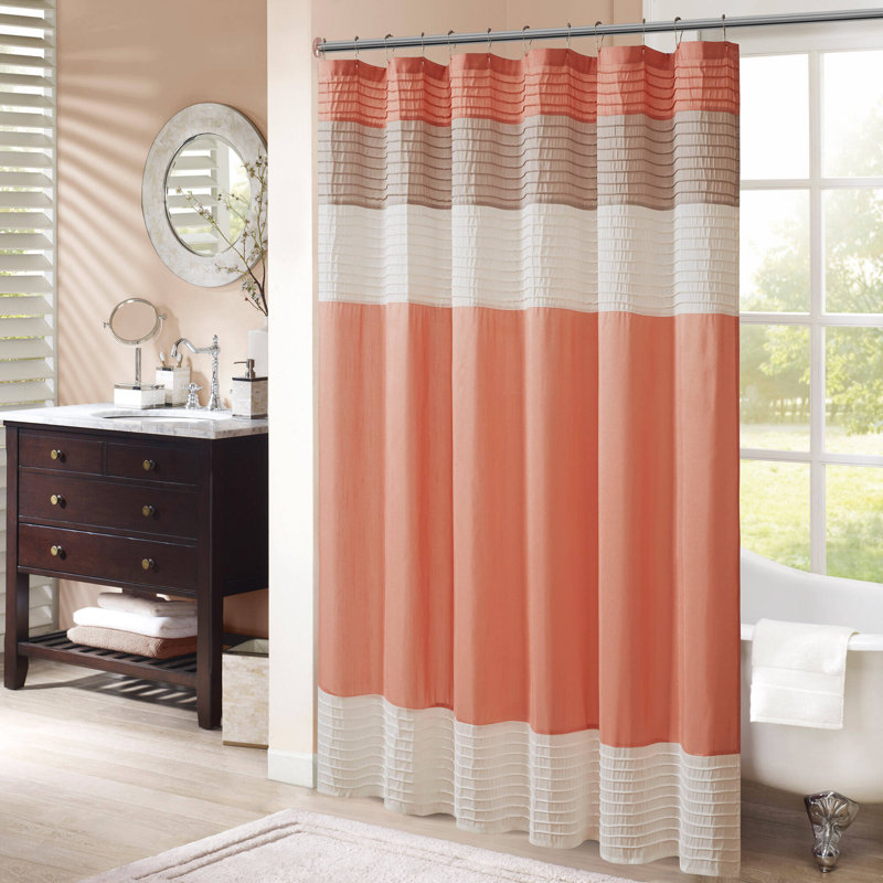 Rideau de douche Amherst, H 72 po x l 72 po, Corail