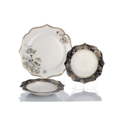 Service de table en porcelaine tendre 18 pièces Radabaugh, service pour 6