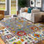 Handmade Cotton and Wool Abstract Area Rug-64359341