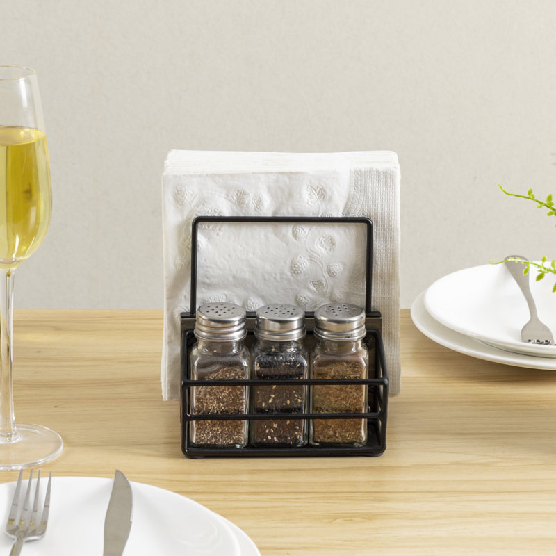 Standing Napkin Holder w/ Spice Rack