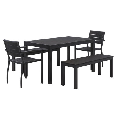 Eveleen Set 32" L Square Plastic/Acrylic Breakroom Table