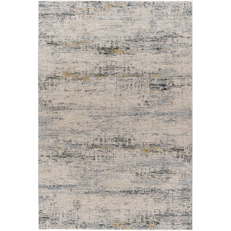 Tapis crème / gris clair, Rectangle 9 pi x 12 pi 2 po