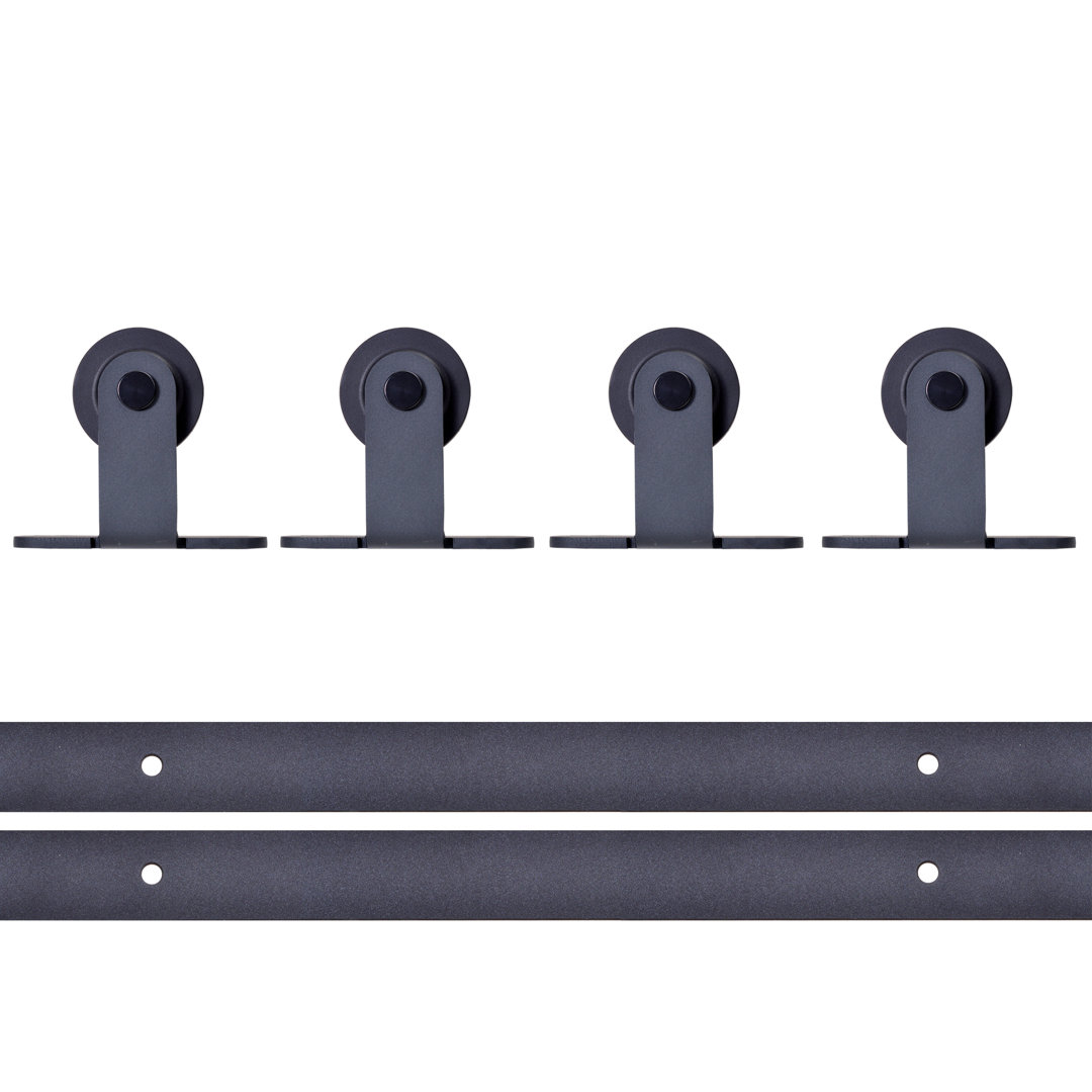 Classic Top Mount Sliding Standard Double Track Barn Door Hardware Kit Calhome 
