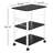 Algona 23.62" W Steel 3-Shelf Kitchen Cart with Locking Wheels-1268286778