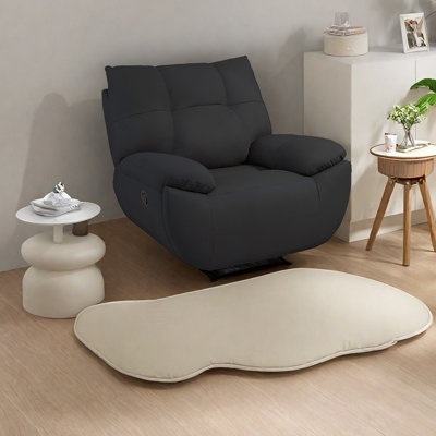 Comfortable faux leather lounge chair