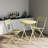 3 Piece Patio Bistro Set Of Foldable Round Table And Chairs, Yellow