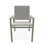 Chaise de bistro empilable en aluminium avec accoudoirs en polymère de qualité marine Bazza