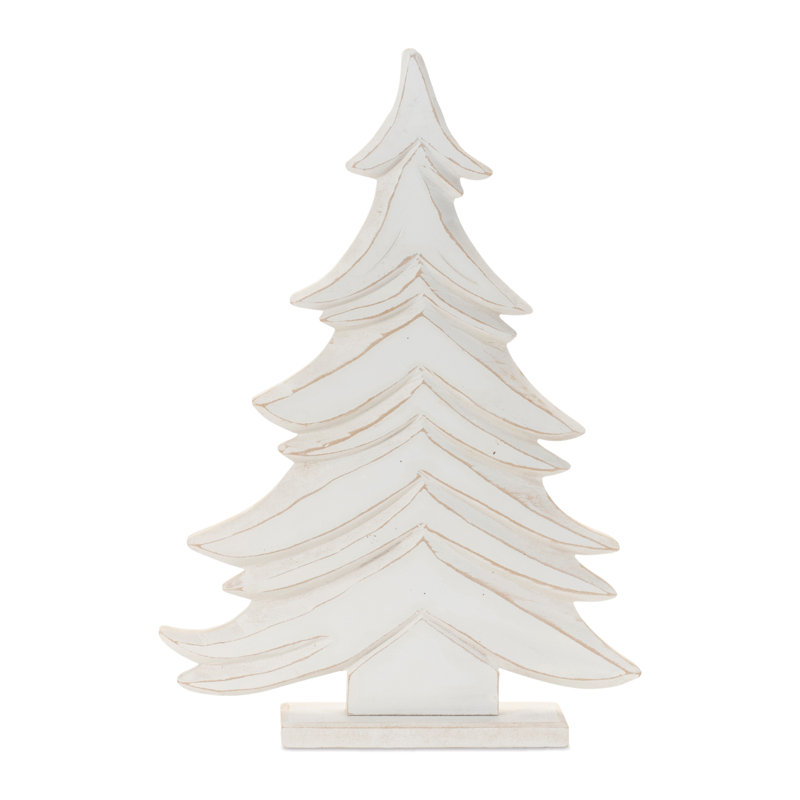 Carved Wood Pine Tree