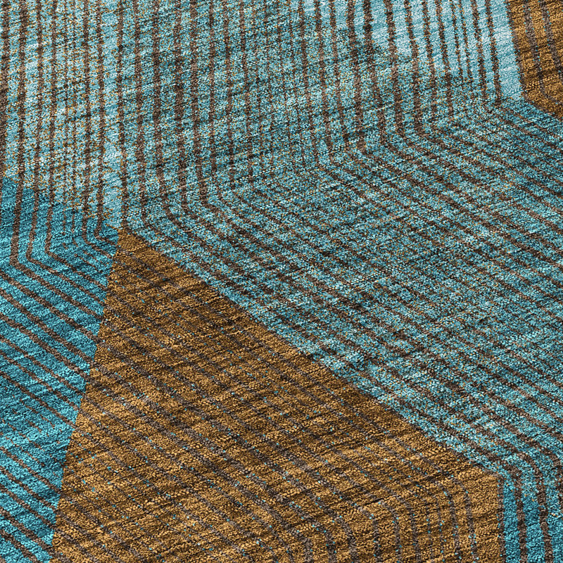 Teal Round 8 ft. Machine-Washable Synthetic Rug