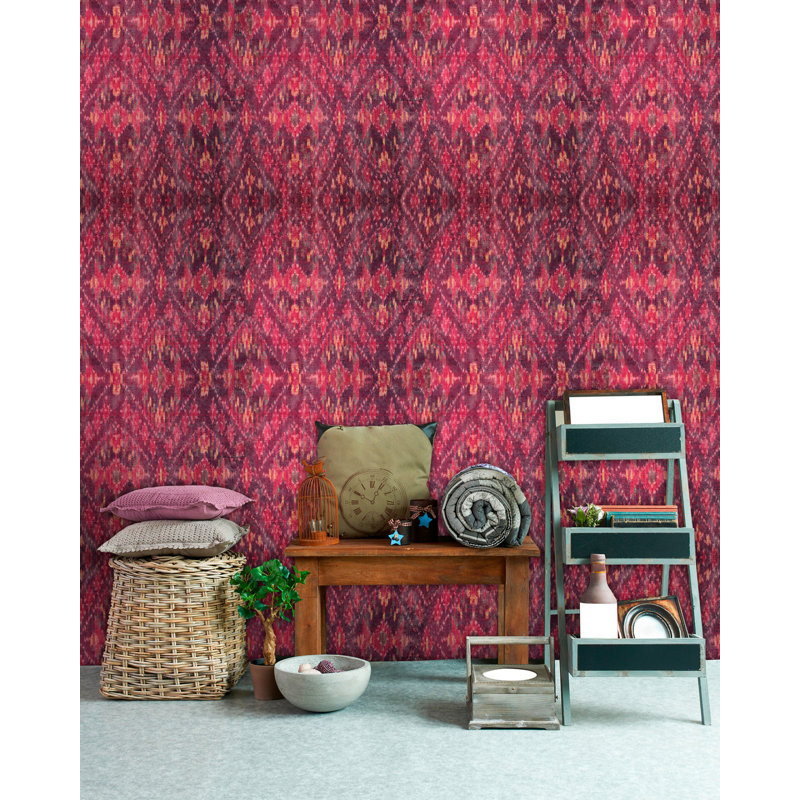 World Of Fabrics Ikat Wallpaper Roll
