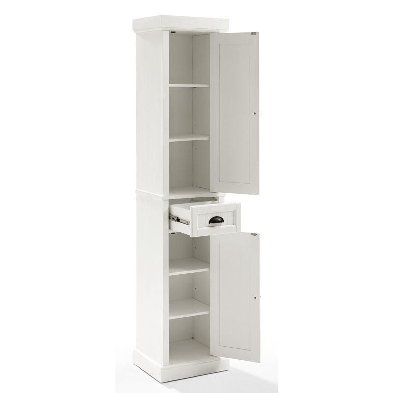 Armoire à linge Arjae l 16 po x H 72 po x P 14 po, Blanc vieilli