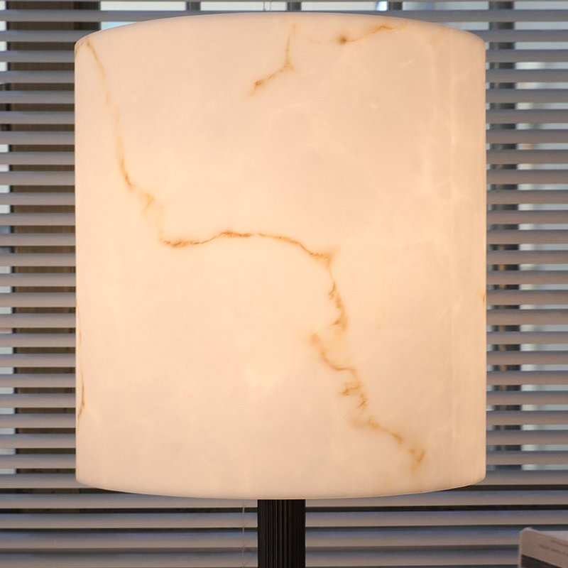 White+Black+Gold Stone+Resin Free Form Floor Lamps