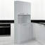 Grand garde-manger gris avec micro-ondes Stan