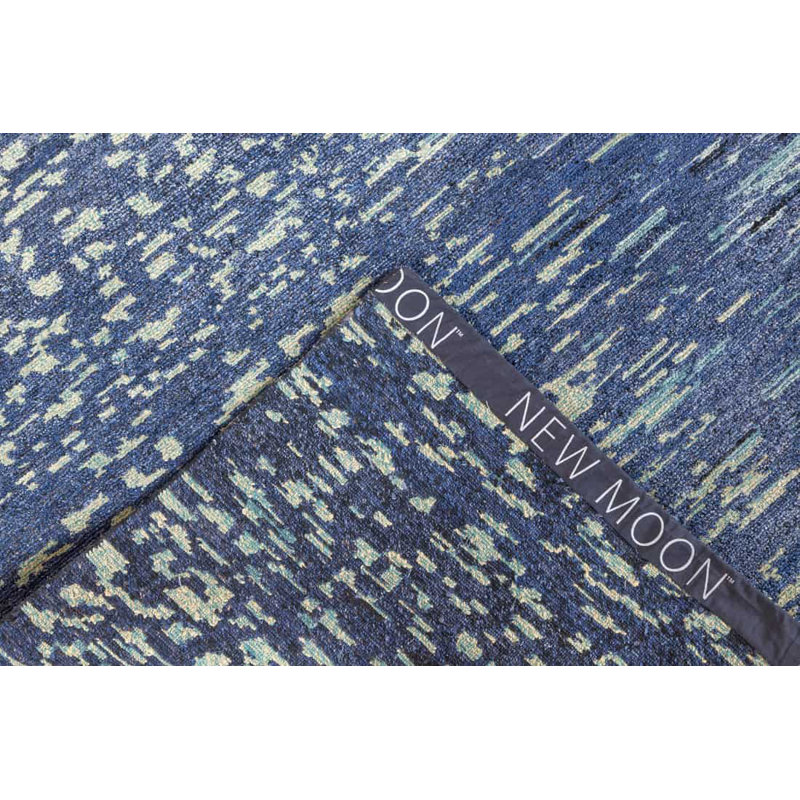 Static Galaxy Area Rug in Ebony/Cobalt/Aqua/Teal, Rectangle 12' x 15'