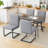 19" H Mid-Century Modern Armless High Back Side Chair Leathaire Upholstered Dining chairs-1345662639