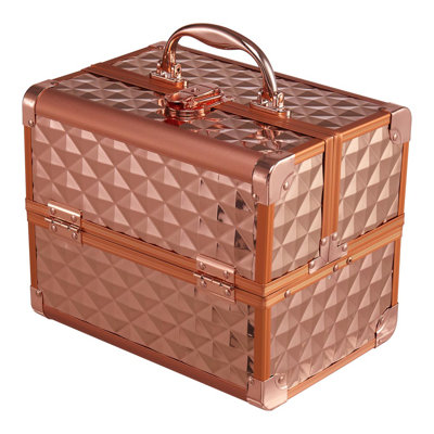 Makeup Box Professional Cosmetic Organizer Storage Box with 6 Trays