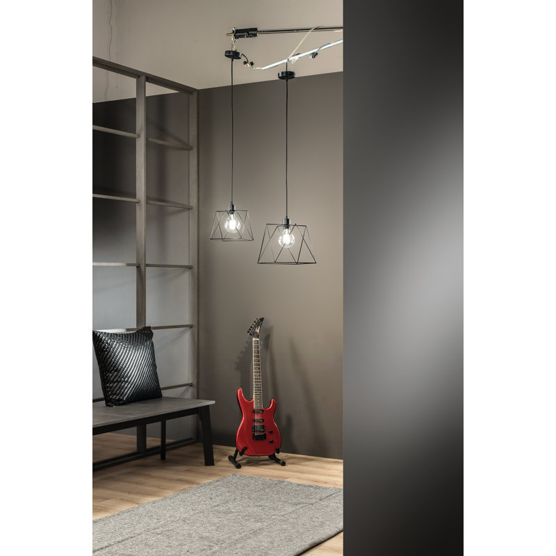 Fitz 1 - Light Black Lantern Pendant, 120cm H x 26cm W x 26cm D