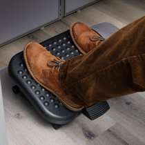 Foot Rest, Ergonomic Footrest for Under Desk at Work, Nursing Foot Stool, CONSDAN Solid Wood Non-Slip Slanted Top Foot Stool (Chocolate Color)