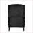 Recliners Mid-Century Wingback Pushback Chair, Solid Birch Frame, 100% Polyester Fabric | Black | Rivet Decoration-1940418701
