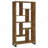 Antique Nutmeg 6-Tier Rectangular Bookcase
