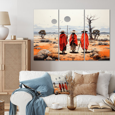 Western Nomades, art du pointillisme, 3 pièces