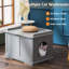 Banc de toilette en bois pour chat, bac à litière en bois, armoire pour chat