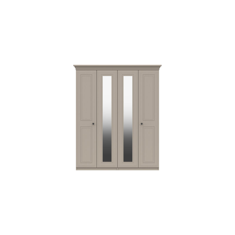 Warminster 4 Door Manufactured Wood Wardrobe, Fired Earth