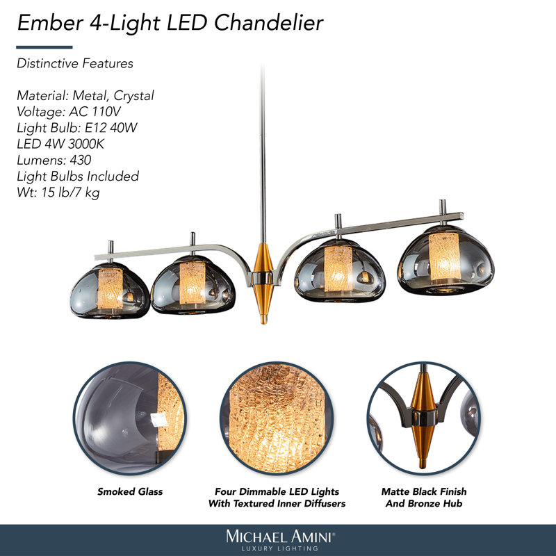 Ember 4-Light LED Chandelier