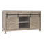 Meuble-lavabo double 60 po en bois naturel de style maison de campagne avec dessus en marbre blanc assemblé